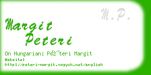 margit peteri business card